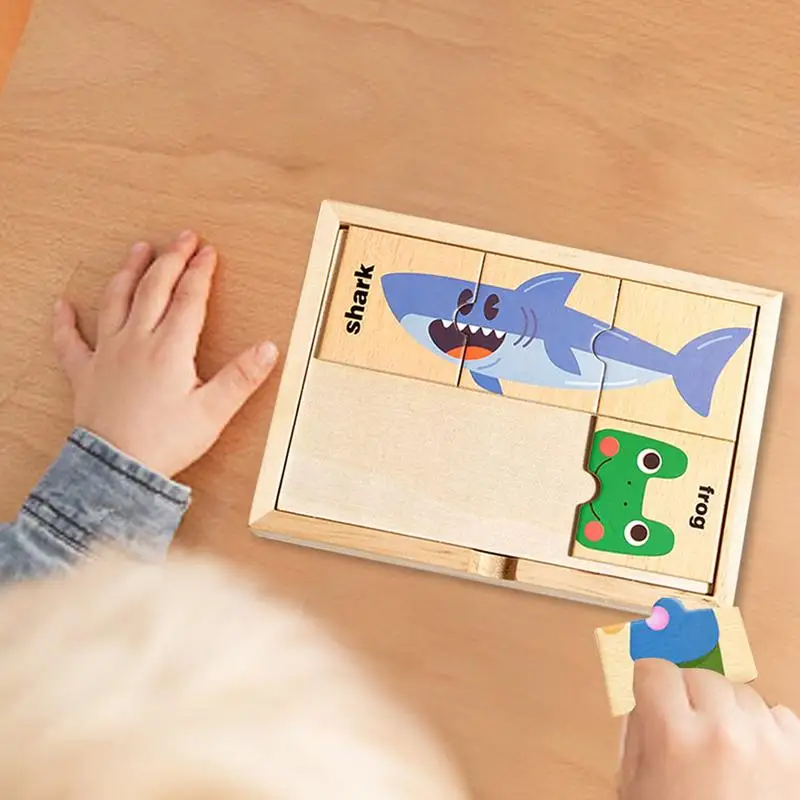 Wood Puzzles For Toddler Animal Wood Puzzle Matching Games Safe Educational Preschool Toy For 3 Years Old And Up Children Boys