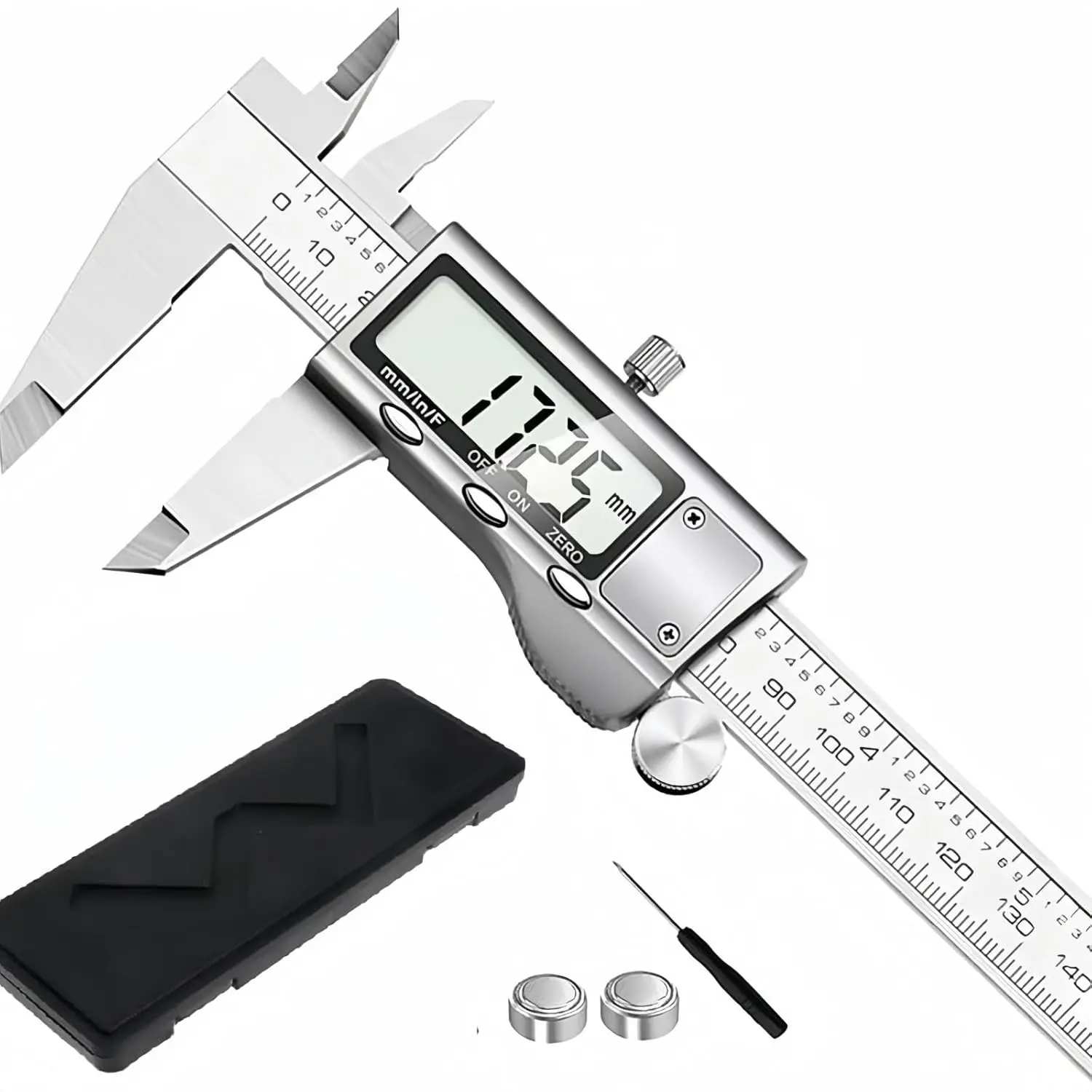 

Digital Caliper, Caliper Stainless Steel Measuring Tool Electronic Micrometer Caliper With LCD Screen,(6 Inch/150 mm)