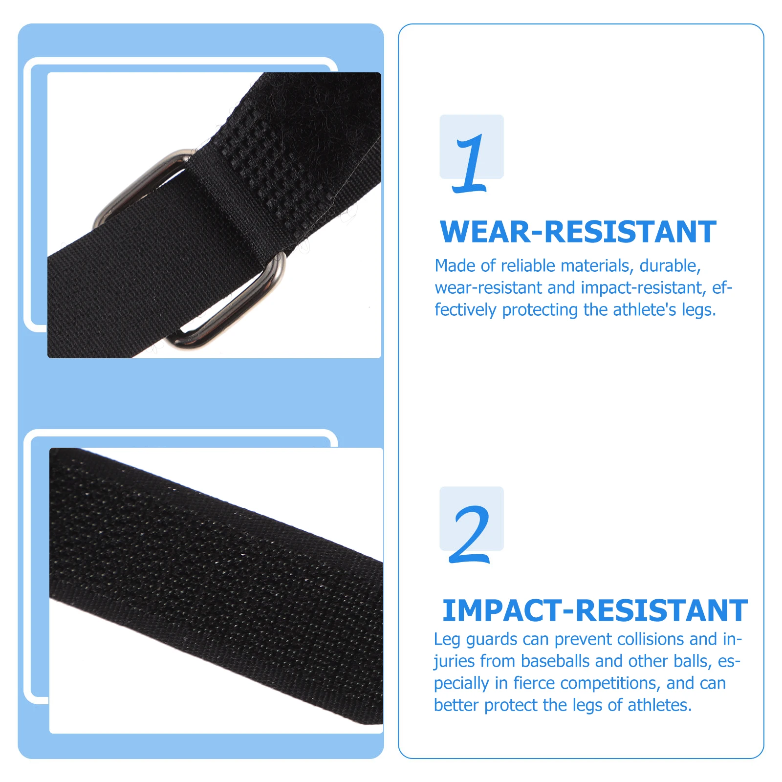 

25pcs Black 2CMx35CM Leg Guards Straps for Youth Durable Sports Shin Guard Baseball Catchers Gear Replacement