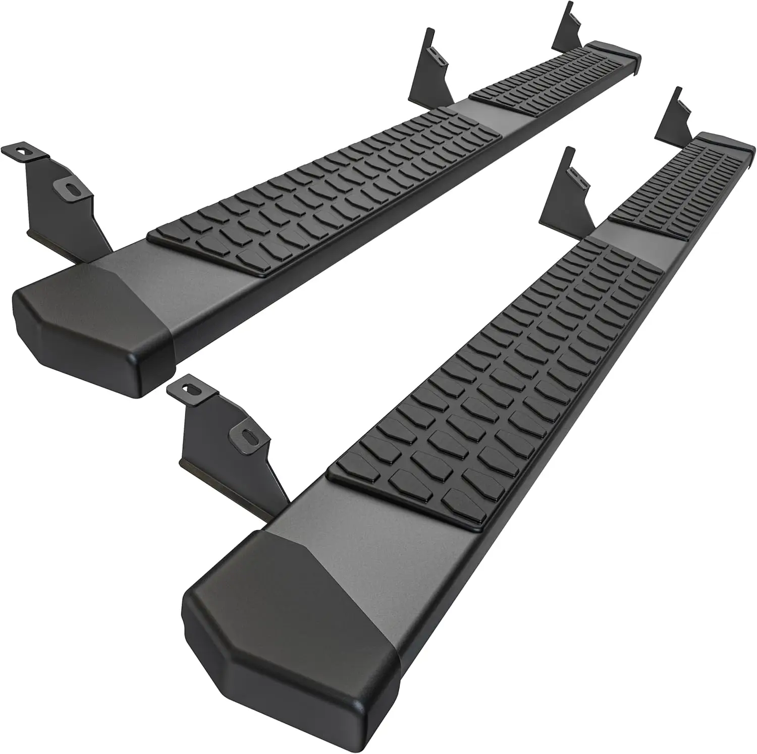 

Side Steps Running Boards Nerf Bars 6 Inches 2005 2023 Toyota Tacoma Double Cab Crew Cab Four Full Size Doors Black Textured Alu