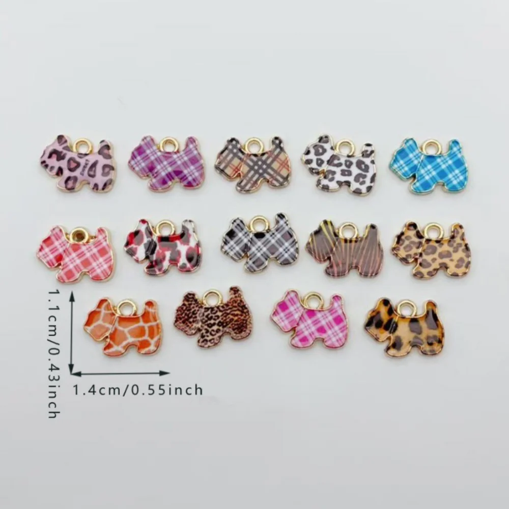 10pcs Cute Cartoon Pet Dog Animal Pendant Accessories DIY Pendant Pendant Alloy Drip Oil Accessories