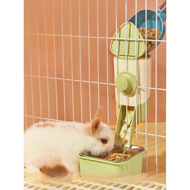 Rabbit automatic water feeder dog hanging water dispenser cat dog cage cat drinks water.