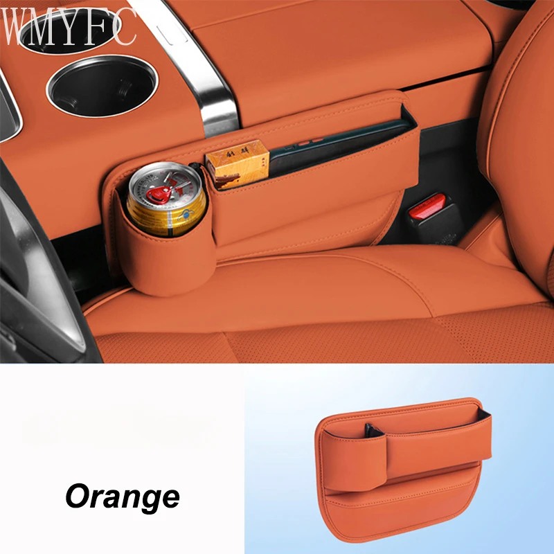 For Leading Ideal LiXiang L7 L8 L9 leather Car Seat Organizer Gap Storage Box Leak-Proof Pockets Accessories  2022 2023 2024