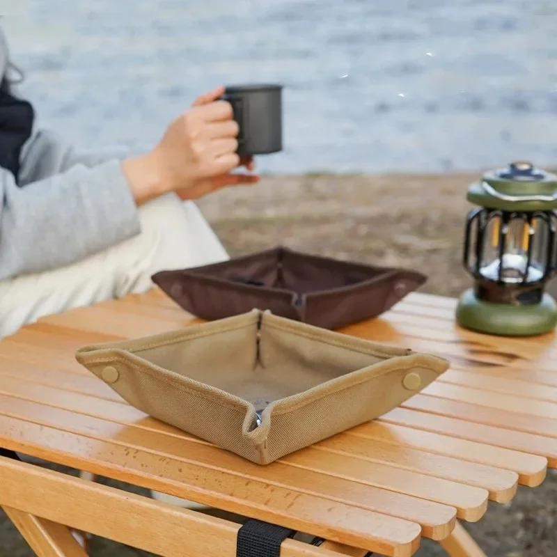 Plateau de rangement de Camping, boîte de rangement de voyage à domicile, Table pliante Portable de Camping en plein air, plateau de rangement de désordre carré empilé