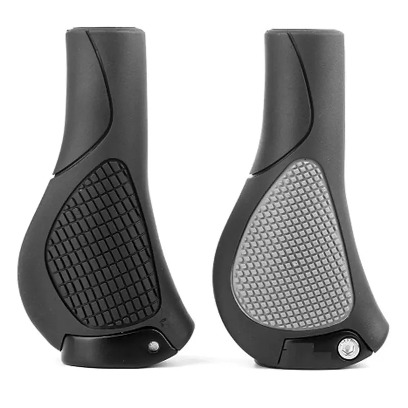 

ABLB-Retro For Mountain Bike 22MM Rubber Handlebar Grips Vintage Ergonomic Front Bicycle Hand Grip Black-Gray
