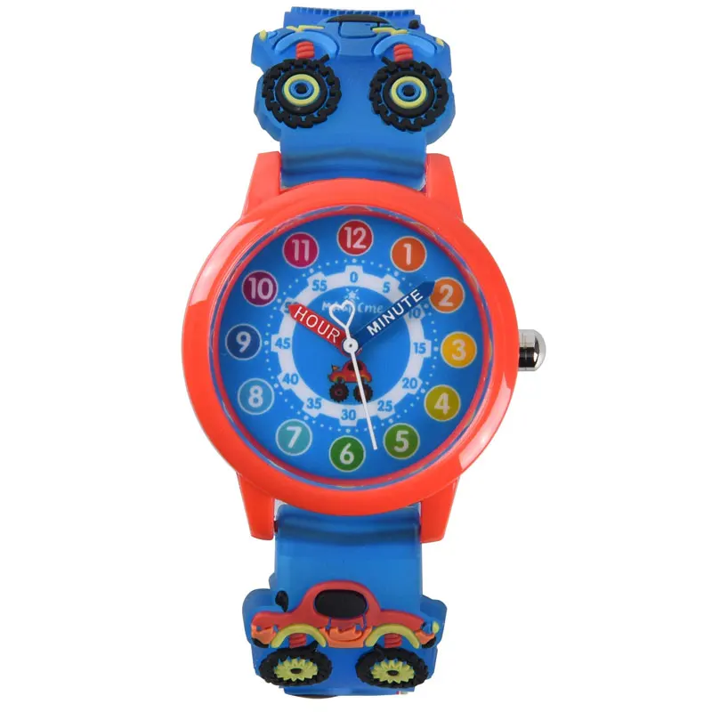 Cartoon Mini Racing Silicone Strap, Little Boy Watch, Children's Watch, Time Only 3ATM Waterproof Quartz Watch, Children's Watch