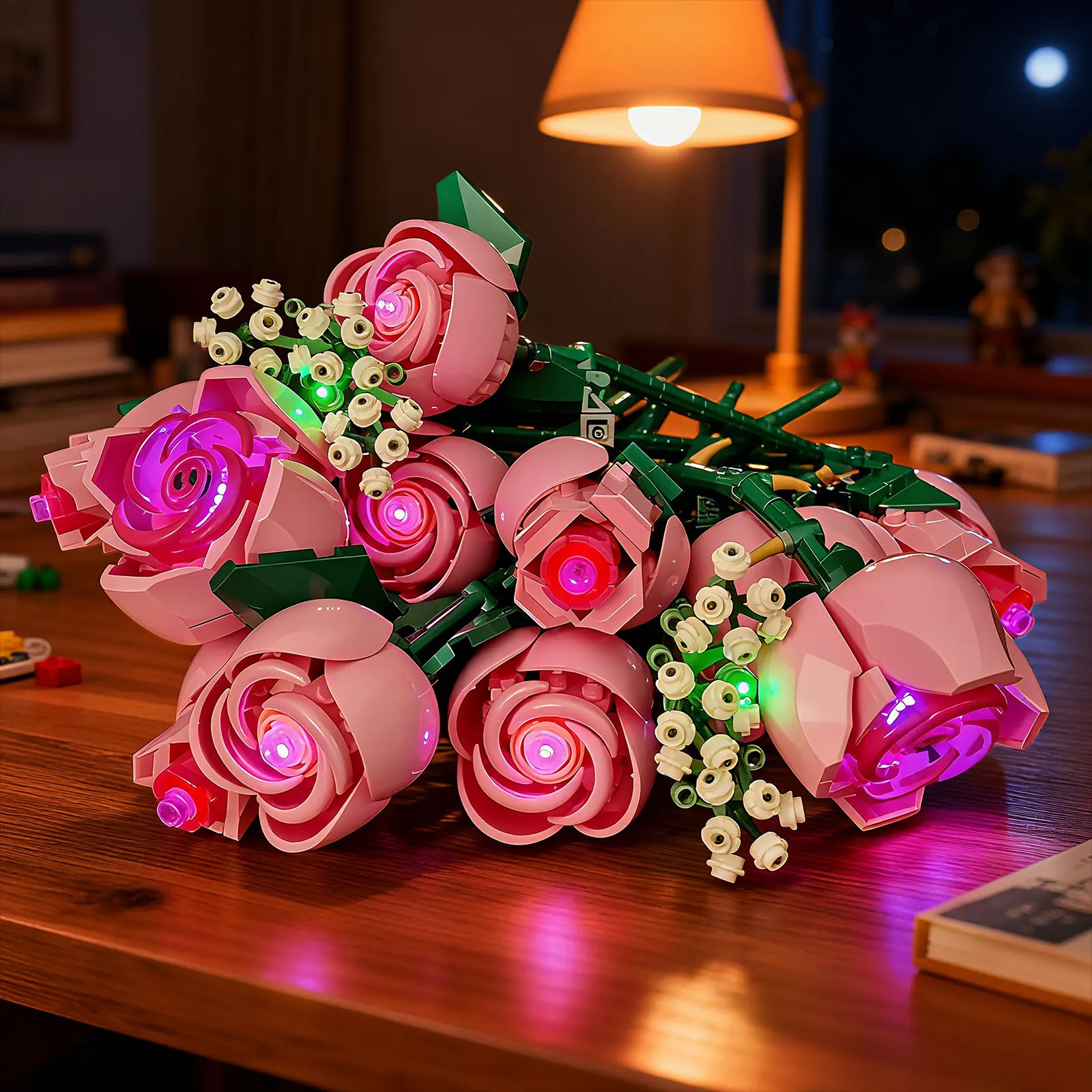 LYBMTWF LED Lighting Kit Compatible with Lego 10374 Pink Rose Bouquet  (NOT Include Model Bricks)