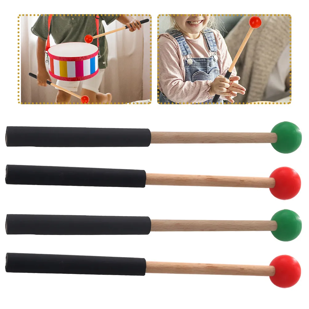 

2 пары универсальных барабанных палочек для маримбы, аксессуары для ударных инструментов с чистым звуком для сценических выступлений и практики