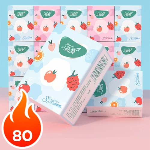 80 팩 손수건 종이 타월 손수건 작은 가방 얼굴 티슈 휴대용 냅킨 화장지 학생 기숙사