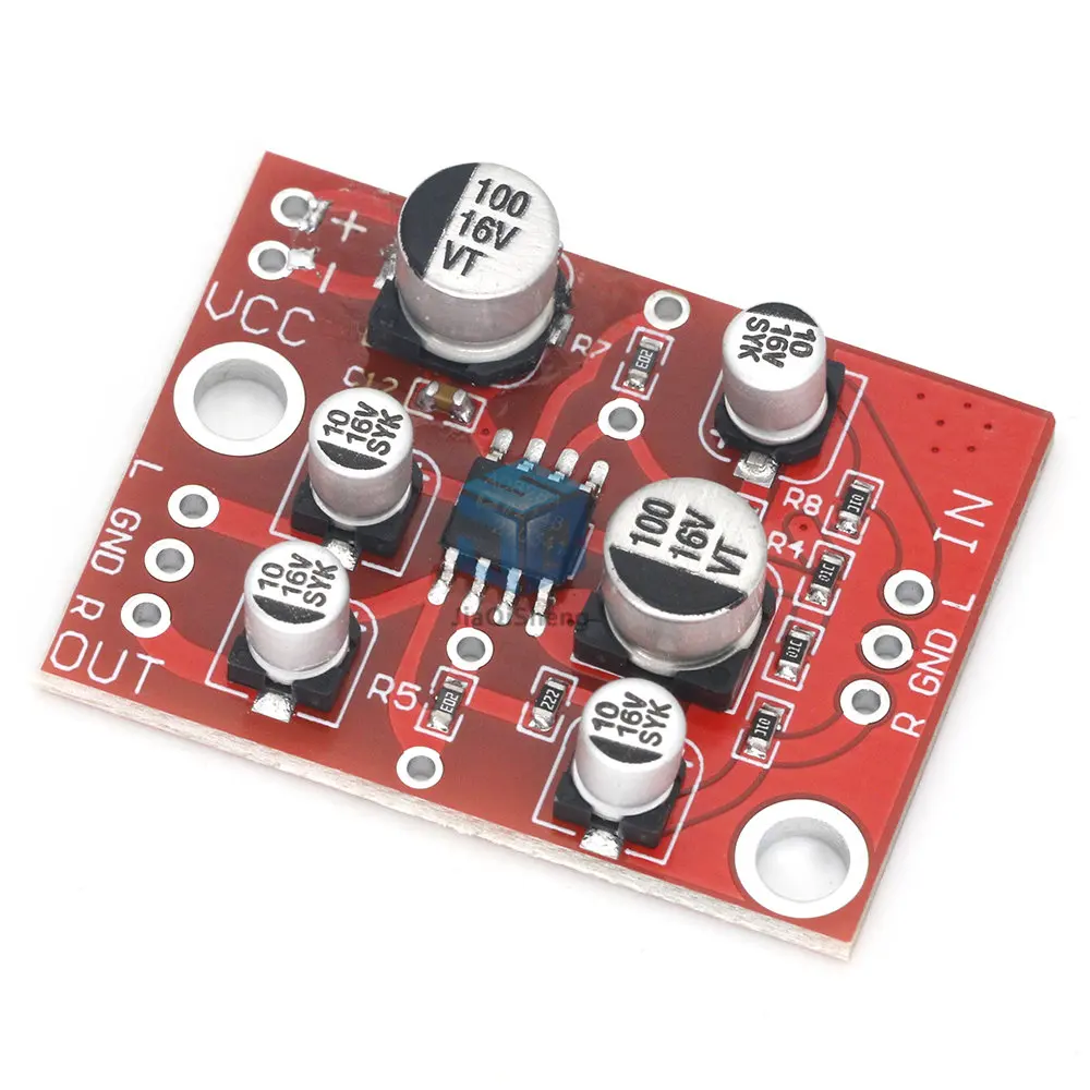 DC 5V-15V AD828 Stereo Preamp Power Amplifier Board Preamplifier Module