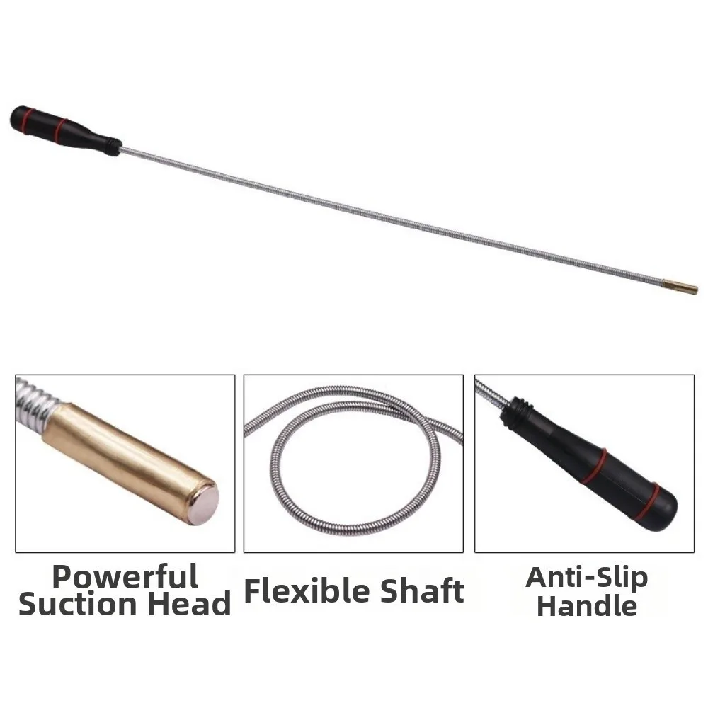 Multi-Purpose Magnetic Pickup Tool Bendable Rod Adjustable Telescopic Pickup Stick Strong Suction Magnetic Tip