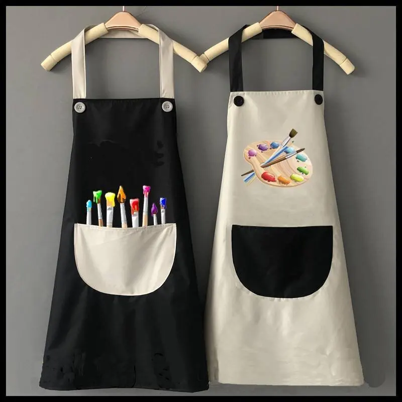 Children's Drawing Aprons Waterproof Painting Smock Baby Kids Art Coat Eating Bibs Sleeveless Protective Cover with Pocket