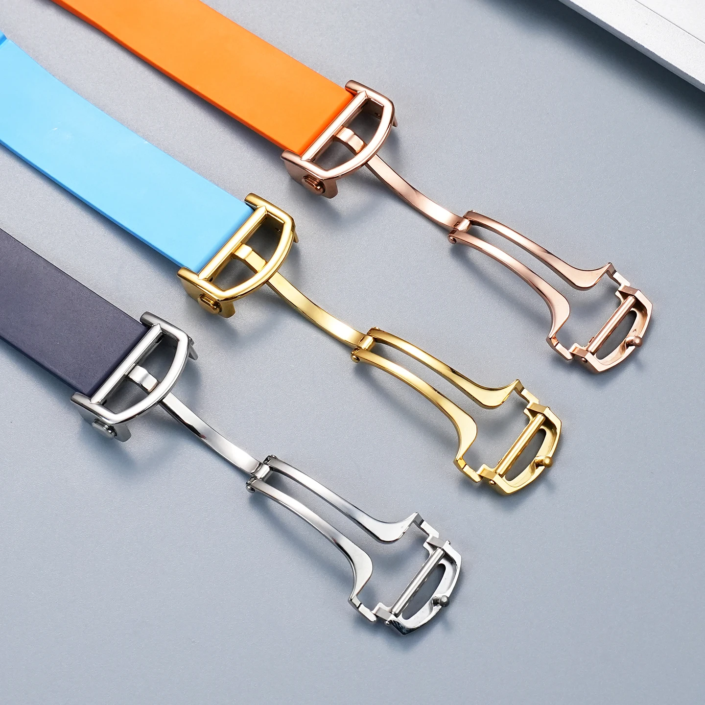 산토스 드 까르띠에 WSSA0009 WSSA0018/13/37 퀵 릴리즈 FKM 시계줄 남성 스포츠 플루오로러버 시계밴드 21mm 폴드 버클