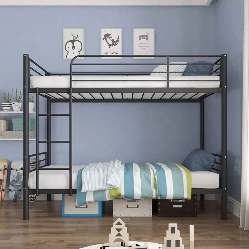 Bunk Beds Metal  Frame Heavy Duty Mattress Base  Atmospheric Platform with Under Storage Heavy Duty Frame Solid Single Frame