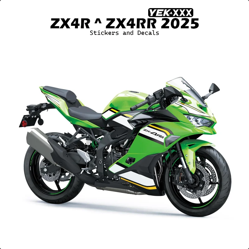 

ZX4R 4RR 2025 New Fairing Decal Sticker For Kawasaki ZX-4R ZX-4RR 2021-2024 - ZX4R ZX4RR Logo Replica
