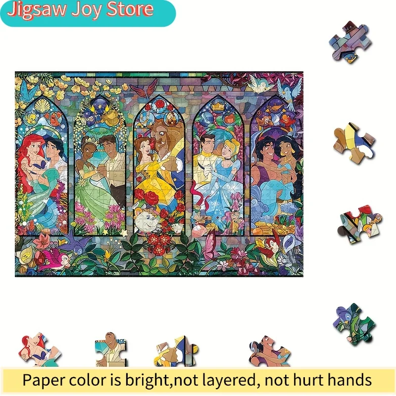 1000pcs Cartoon Characters Princess and Prince Puzzle | Wall-Hanging, Adult Game Gift, Family Interactive, Halloween and Thank