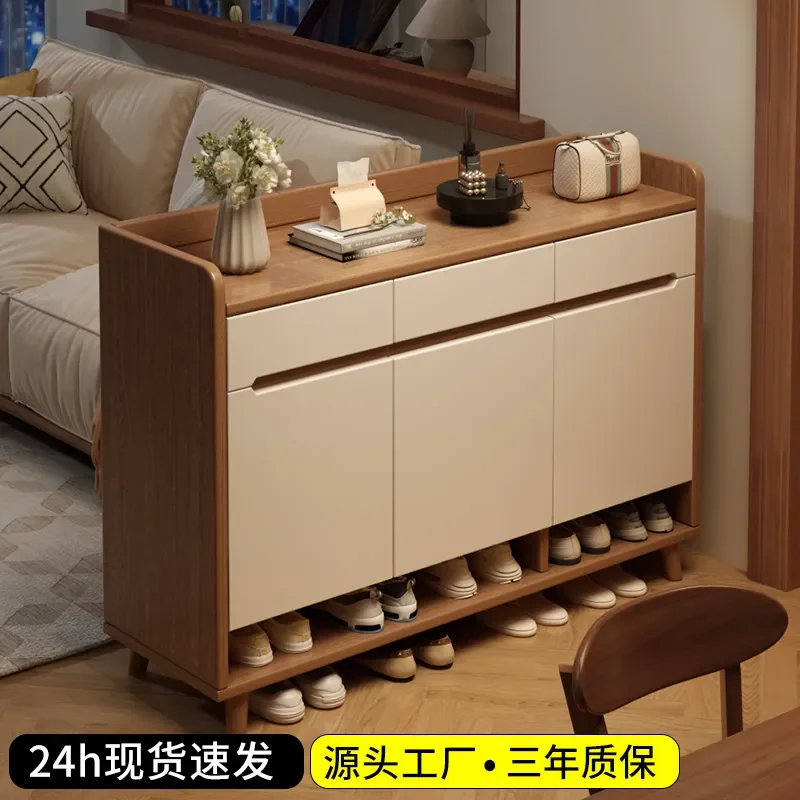 for New Chinese Style Entrance Shoe Cabinet Household Multi Layer Dust Proof Large Capacity Shoe Rack for Corridor Outside