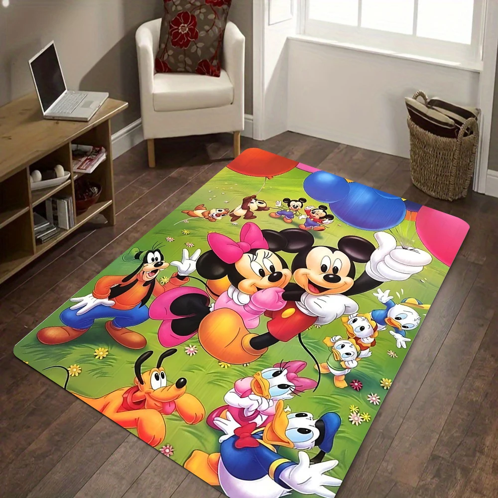 

MINISO Mickey Donald Duck HD Printed Carpet.Living Room Mats Sofa Coffee Table Large Area Rug,Kitchen,Balcony Carpets,DoorMat