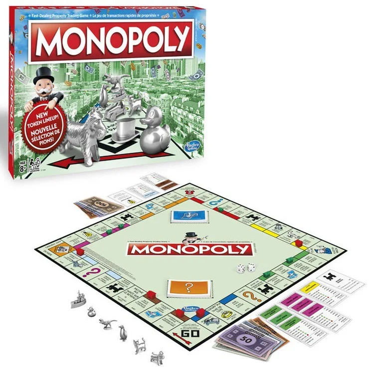 monopoly classic board game Fast Dealing Property Trading New Token Family Party Table Game for Kids Adults Gift