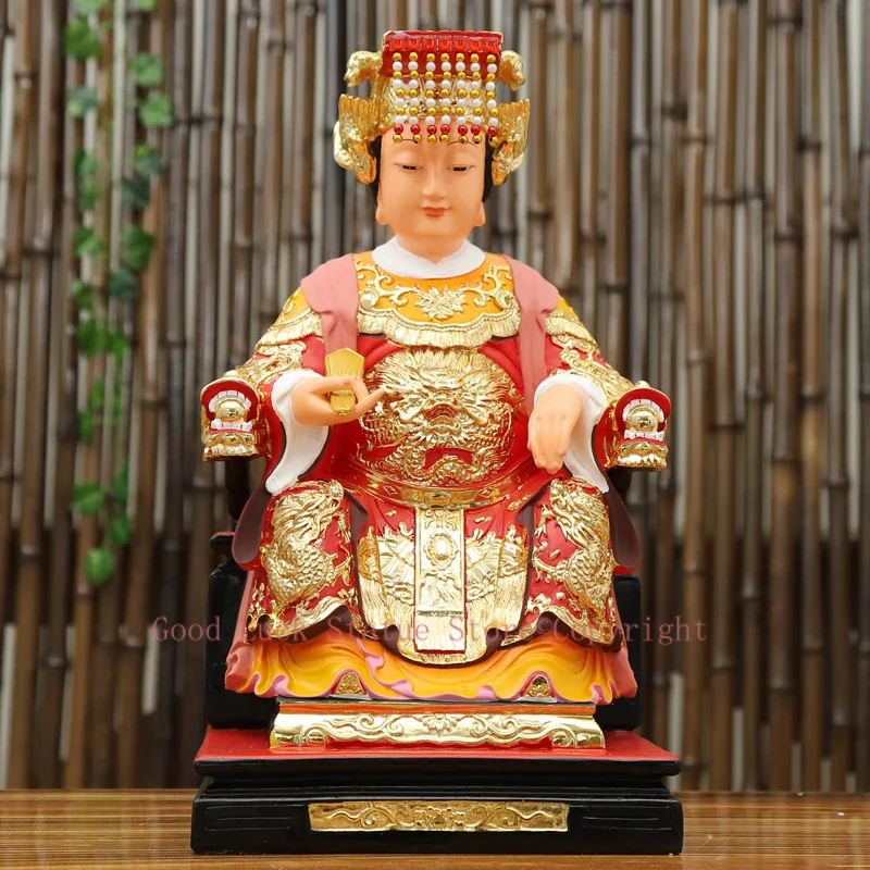 

38CM large # BEST GIFT Southeast Asia HOME company SHOP Talisman gold-plating Mazu, the sea god Matsu Bless buddha statue