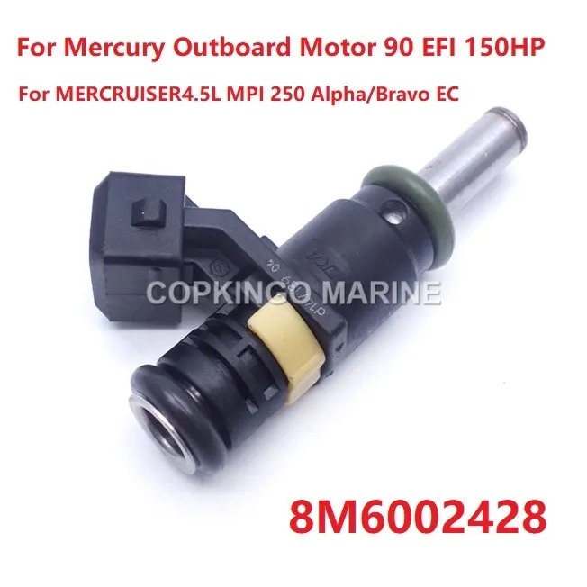 outboard Fuel Injector 8M6002428 For MERCURY 90 EFI (4-STRMERCRUISER4.5L MPI 250 Alpha/Bravo EC