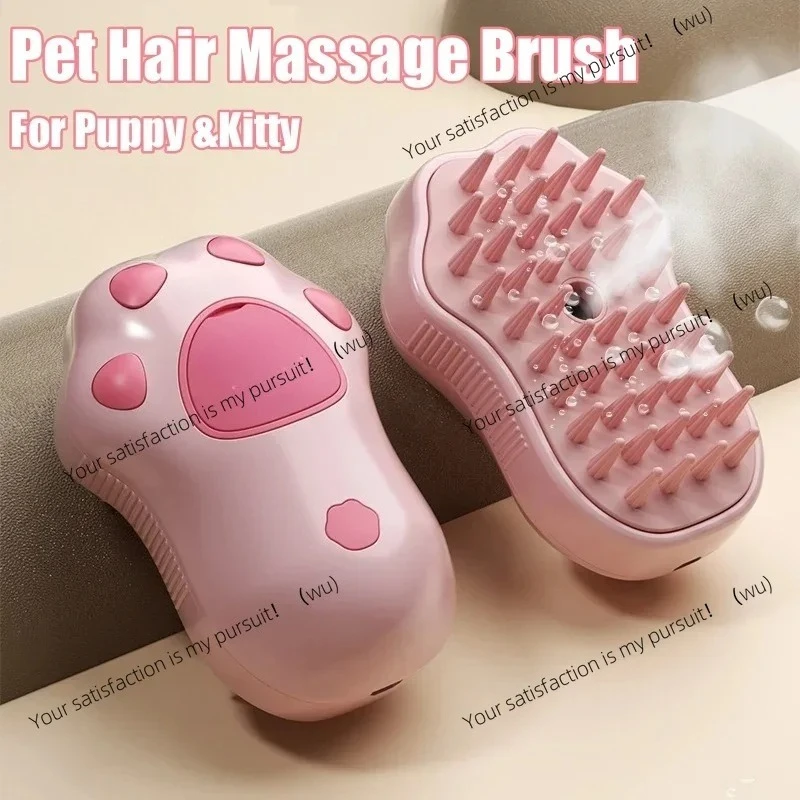 Pet comb brush, electric spray steam, portable and easy to clean