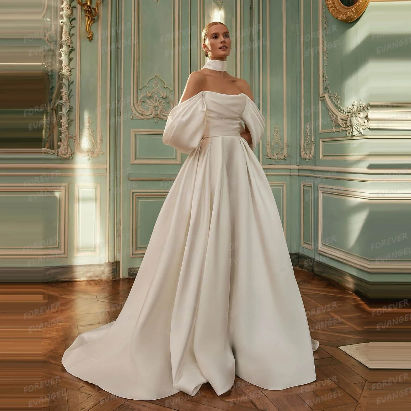 

Simple 2025 A Line Wedding Dresses Woman's Boat Neck Sleeveless Bride Gowns Sweep Train Vestidos De Novia Customized فساتين سهرة