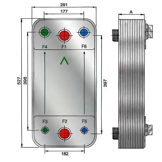 Échangeur de chaleur à plaques à double système breveté Forwon FHC132FS |   Acier inoxydable Cuivre |   Certifié CE |   Haute Efficacité Thermique