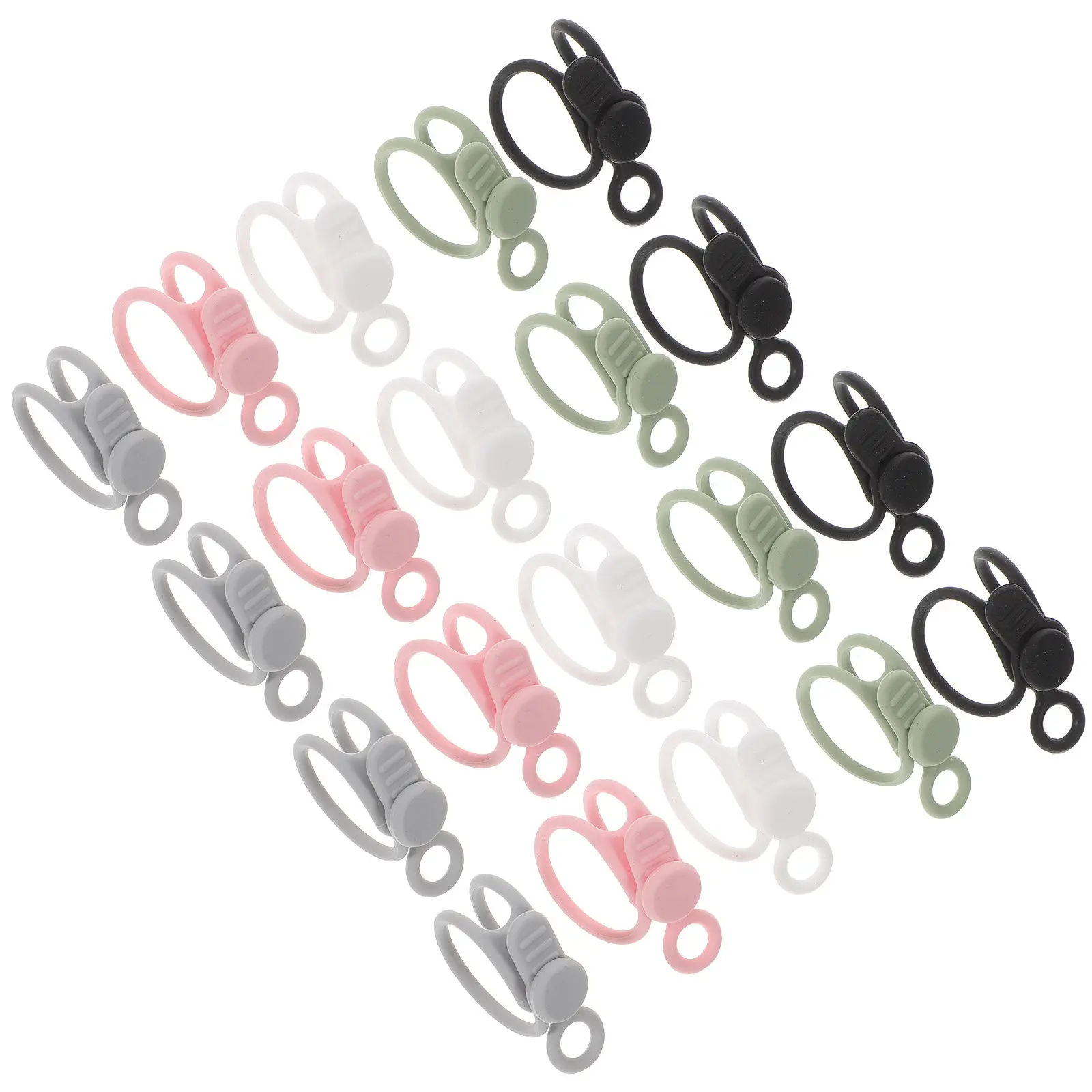 

20Pcs High-Durability Silicone Cable Organizer Compact Adjustable Cord Organizer for USB Power Cables Desktop Use