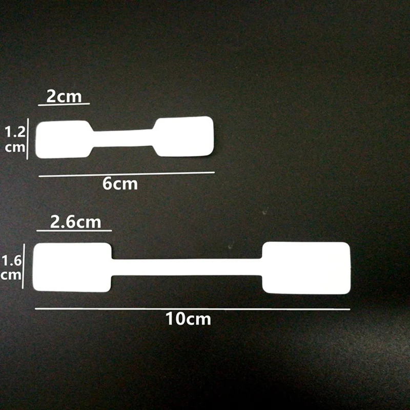 100pcs White Price Label Tags with Hanging String Jewelry Stationery Shoes Cloth