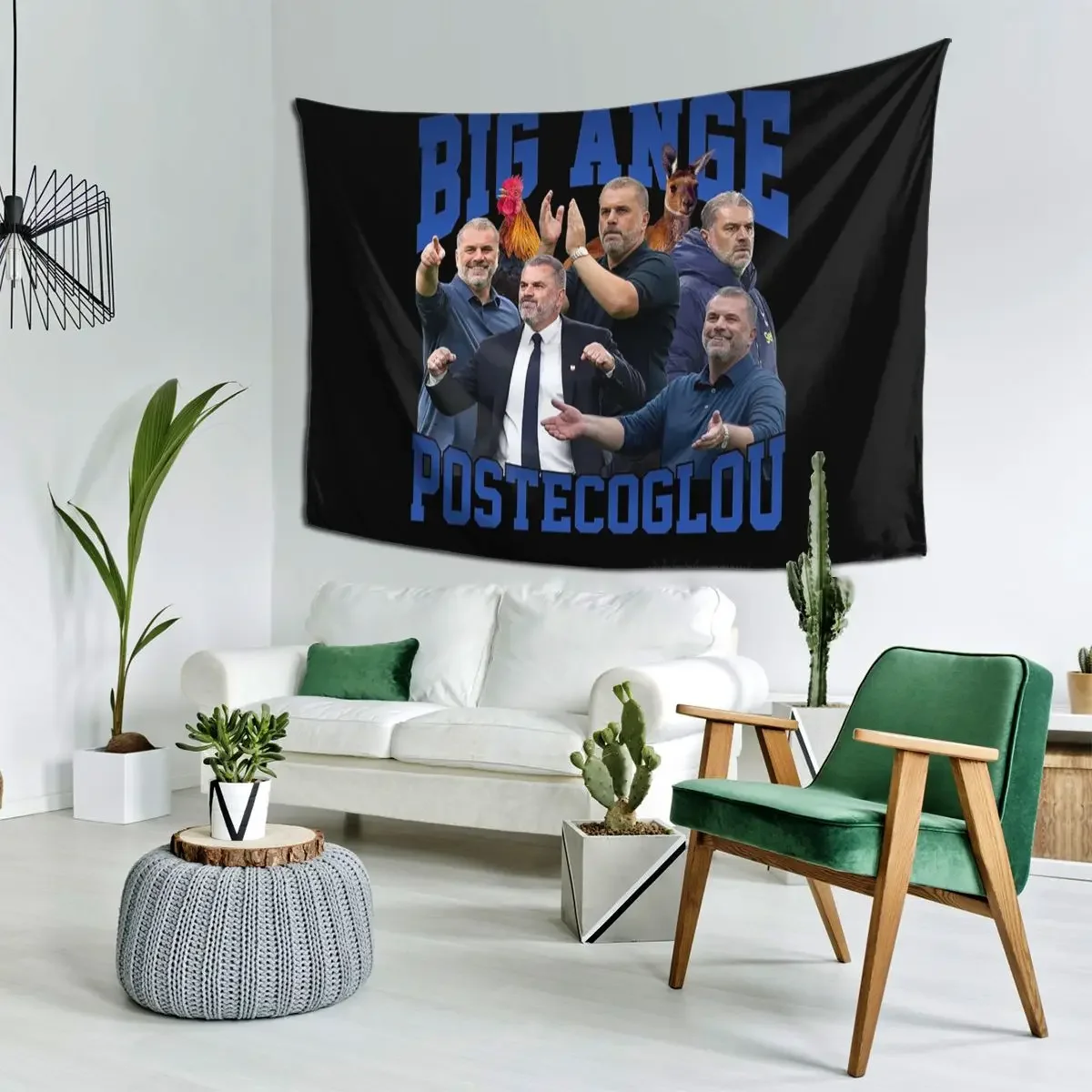 Big Ange Postecoglou Graphic Tapestry Funny Wall Hanging Aesthetic Home Decor Tapestries for Living Room Bedroom Dorm Room