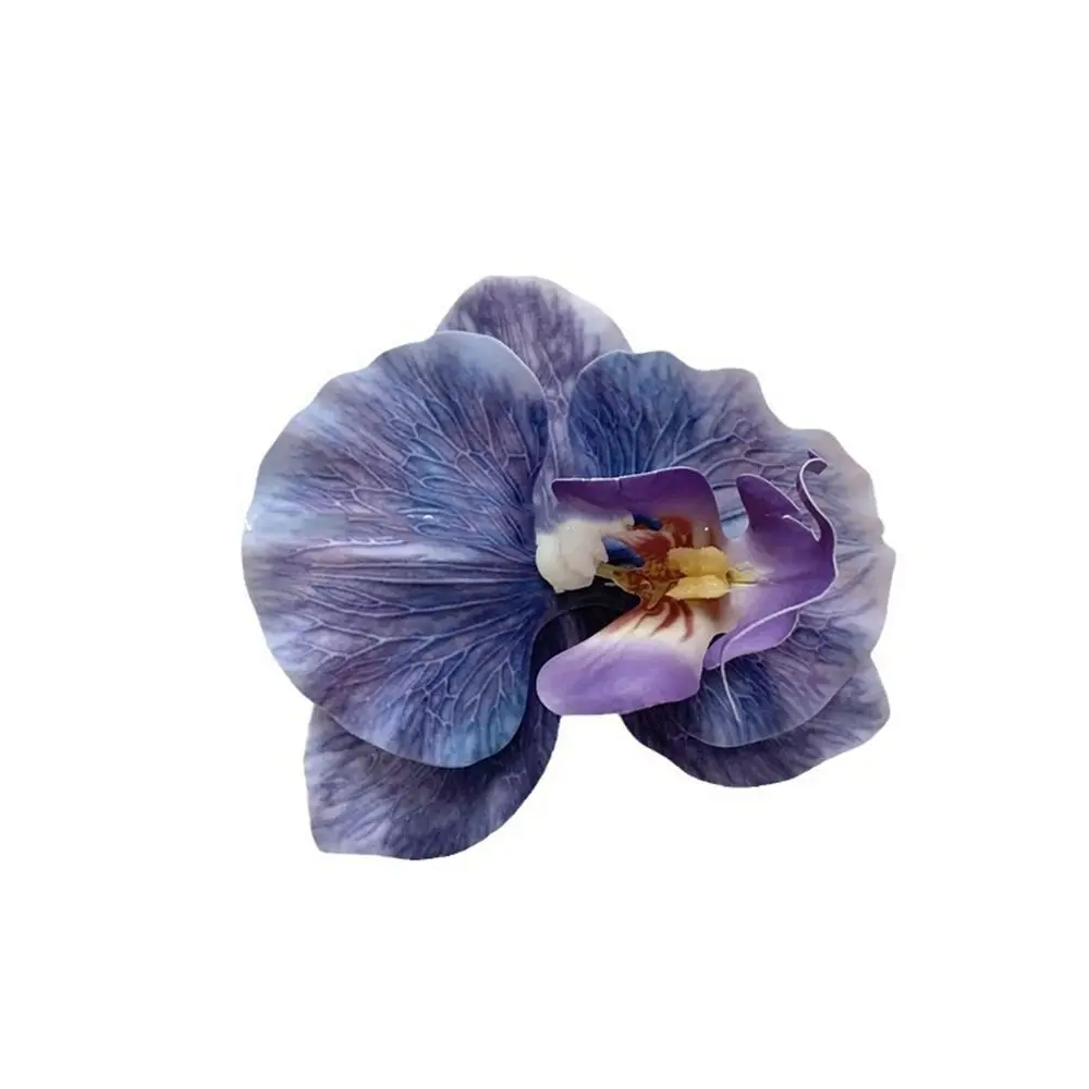 فراشة زهرة الأوركيد مشبك شعر بوهيميا المشابك ذيل حصان كليب السحلية مشبك شعر الكورية نمط أغطية الرأس انتزاع كليب #2