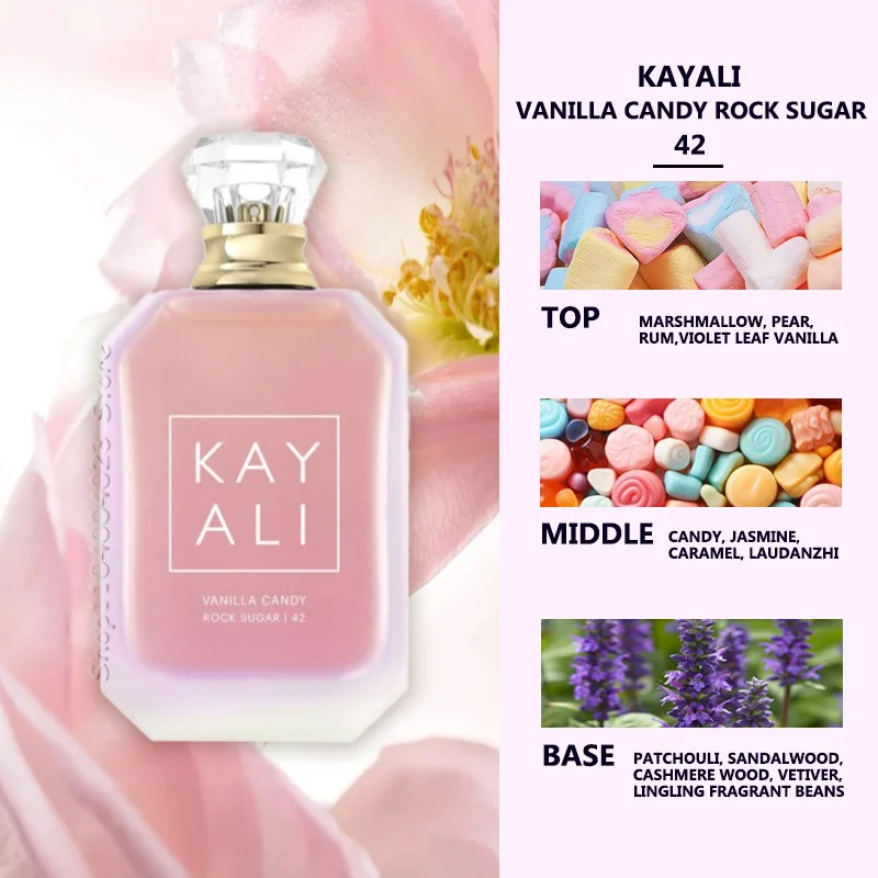 100ML KAYALI 42 Perfume vainilla caramelo roca azúcar Eau de Parfum para Perfume árabe Original Unisex Perfumes de marca de Oriente Medio