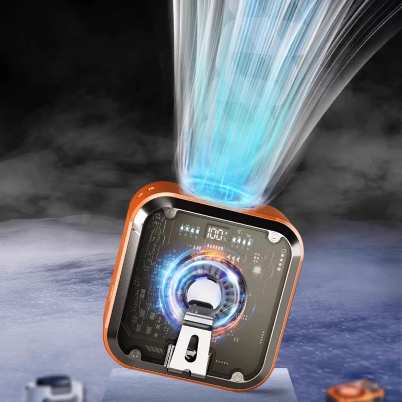 Solar-Powered Wearable Fan 5Speed Clip-On Cooling System with Replaceable Battery Ideal for Outdoor Activities/USB Rechargeable