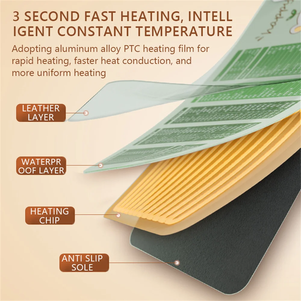 Intelligent Heat Mouse Pad Table Mat Display Temperature Hot Heating Mouse Pad Keep Warm Hand For Office PC Desk Keyboard Winter