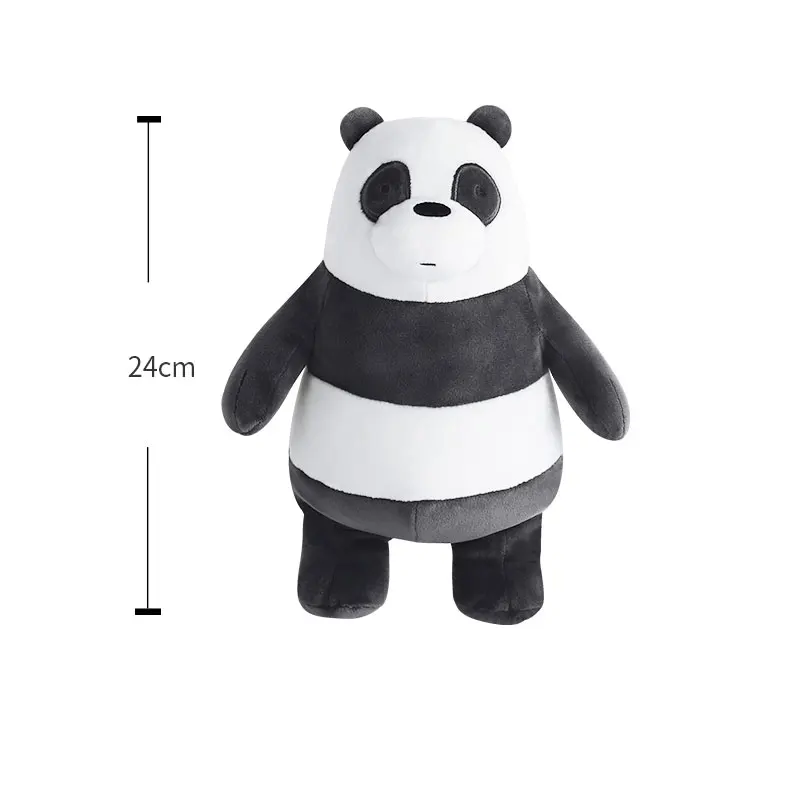 We Bare Bears Cartoon Anime Movie Figures Plush Toy Grizzly Panda Ice Bear Soft Stuffed Animal Plushies Doll Toys For Kids Gifts