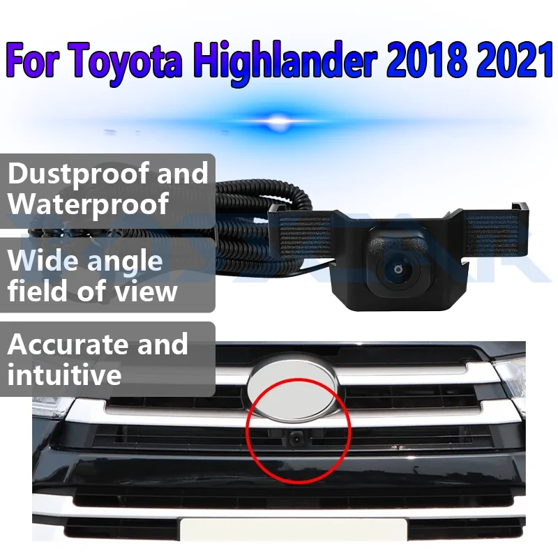 

Car Front View Camera For Toyota ​​​​​​​Highlander 2018 2021 AHD 150° Fisheye Lens 1080P Night Vision Color Waterproof Mo