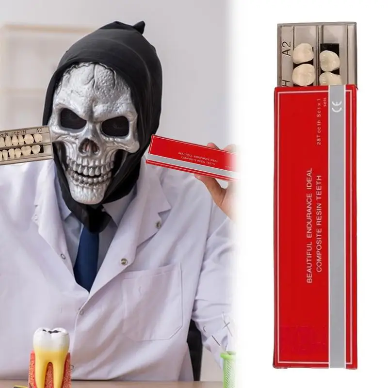 

Halloween resin dentures decoration horror props decoration supplies suitable for makeup role playing festival events party