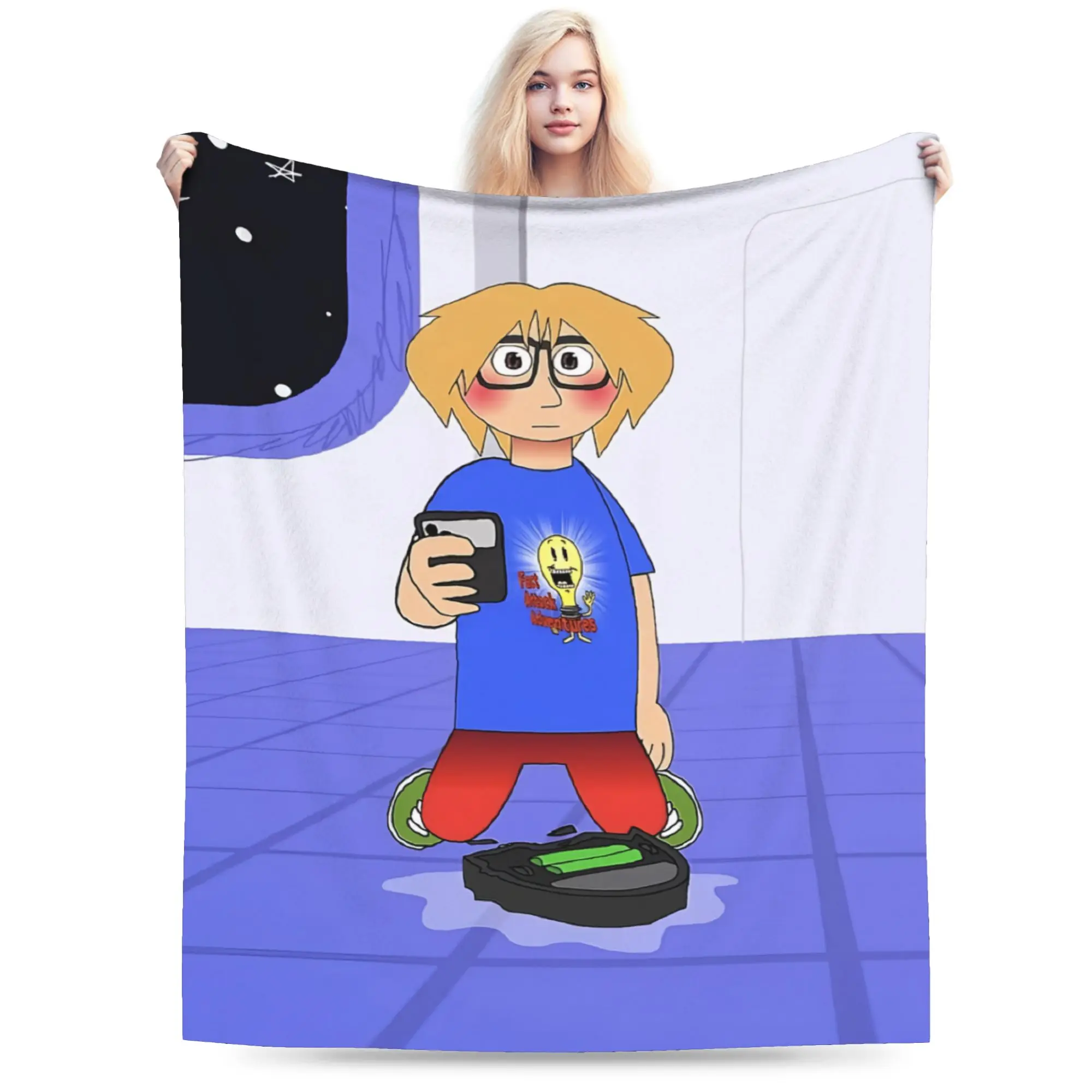 F-Fact A-Attack Adventures Blankets Flannel  Cozy Soft Throw Blankets for Bed Bedspread
