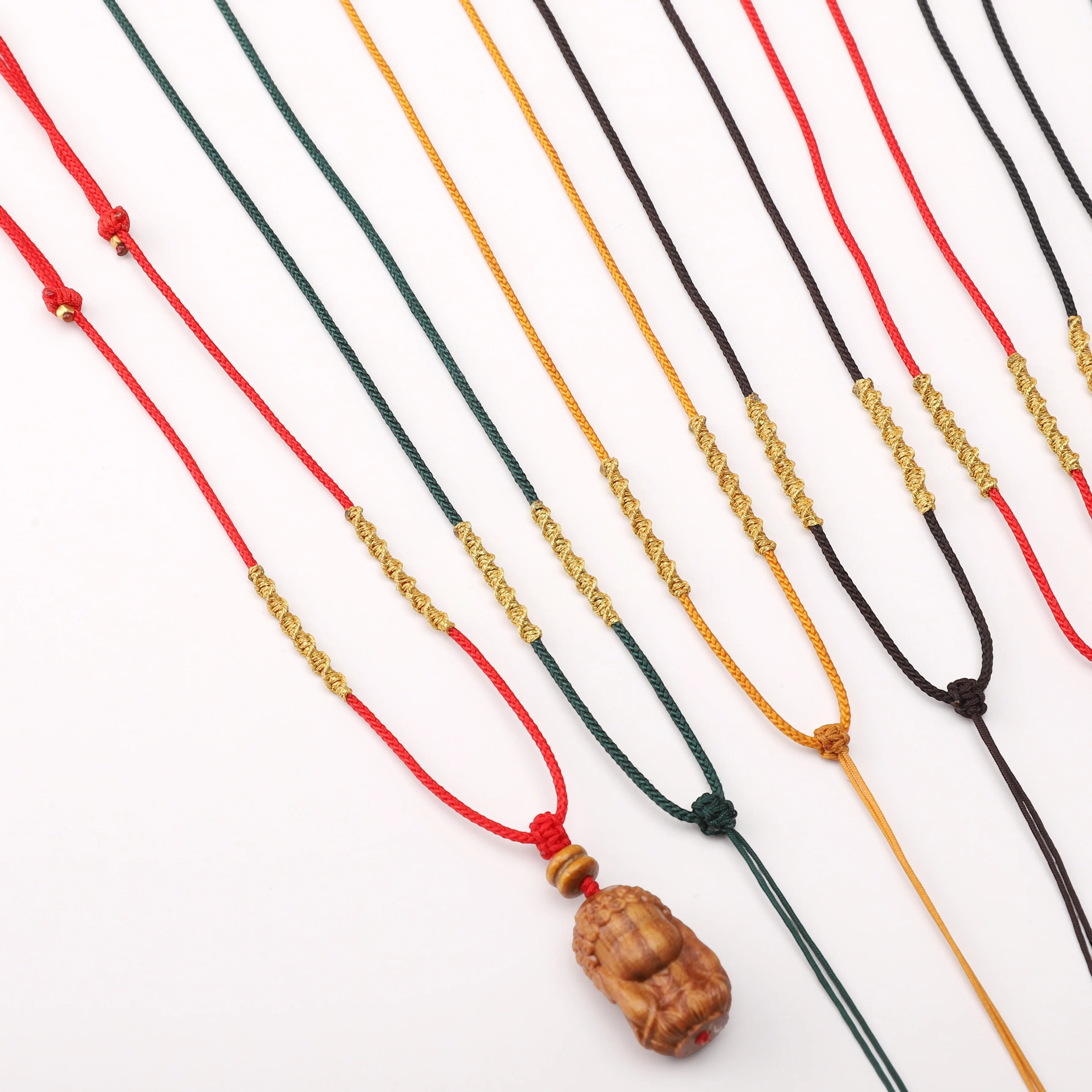 Schmuckherstellungszubehör, handgewebte Halskette mit Perlen für Schmuck, goldene Fadenketten, DIY-Schmuck, exquisites Seil – Detail 3