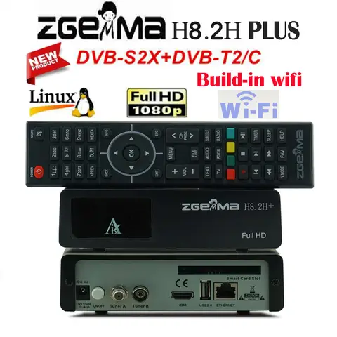 [Genuine]2025 Newest Set-Top Box Zgemma H8.2H+ Linux Enigma2 Built-in Wi-Fi DVB-S2X+DVB-T2/C H.265 Best Digital Satellite Receiv