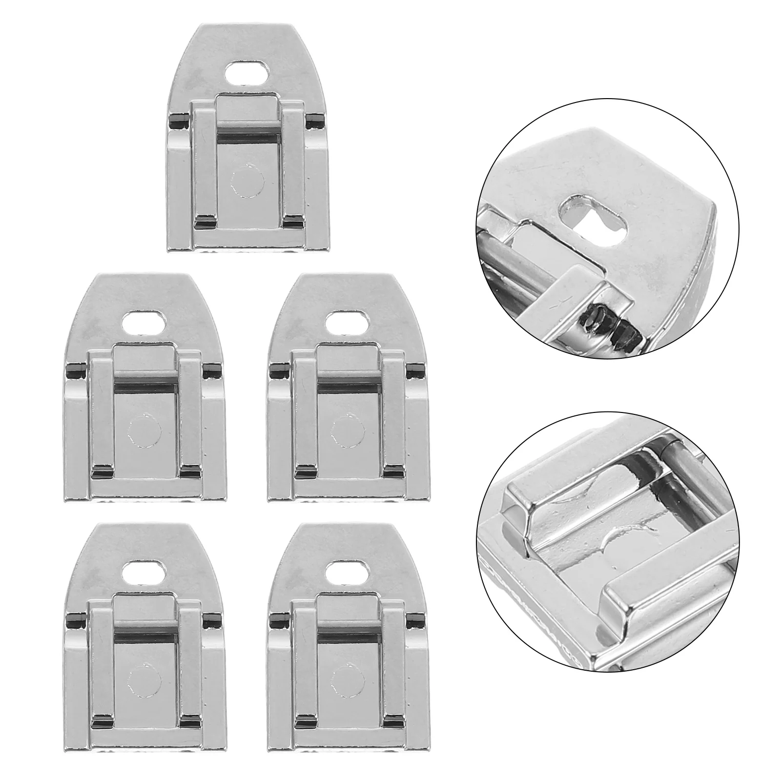 

5pcs Invisible Zipper Foot For Sewing Machine Metal Low Shank Presser Foot Concealed Zipper Attachment Universal Sewing