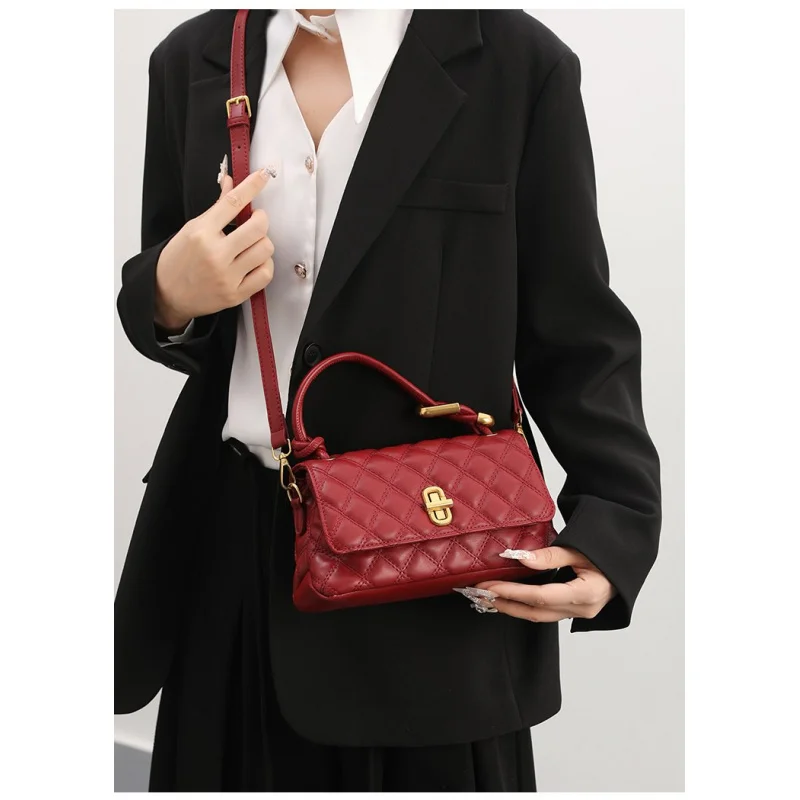 

Женская сумка через плечо из тонкой кожи с модным элитным пригородным стилем