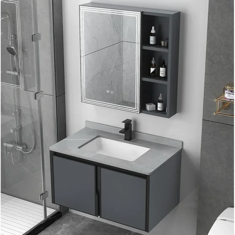 

sink with cabinet Small Closet Vanity Bathroom Washbasin Open Cabinets Wc Furniture Column Storage Sink Base Ranking Cabinets
