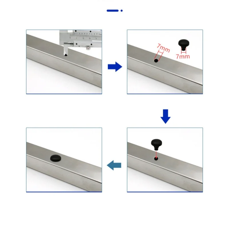PP Plastic Embedded Furniture Table Chair Leg Feet Bottom Glide Slide Pad Floor Protector Table Foot Nail Buffer Slip Resistant