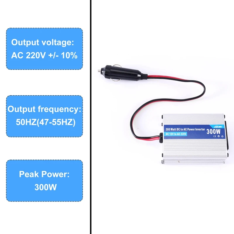 Auto Omvormer Omvormer 300W Inversor 12 V 220 V Spanningsomvormer 12 V Naar 220 V Inverter 12 V 220 V Convertidor