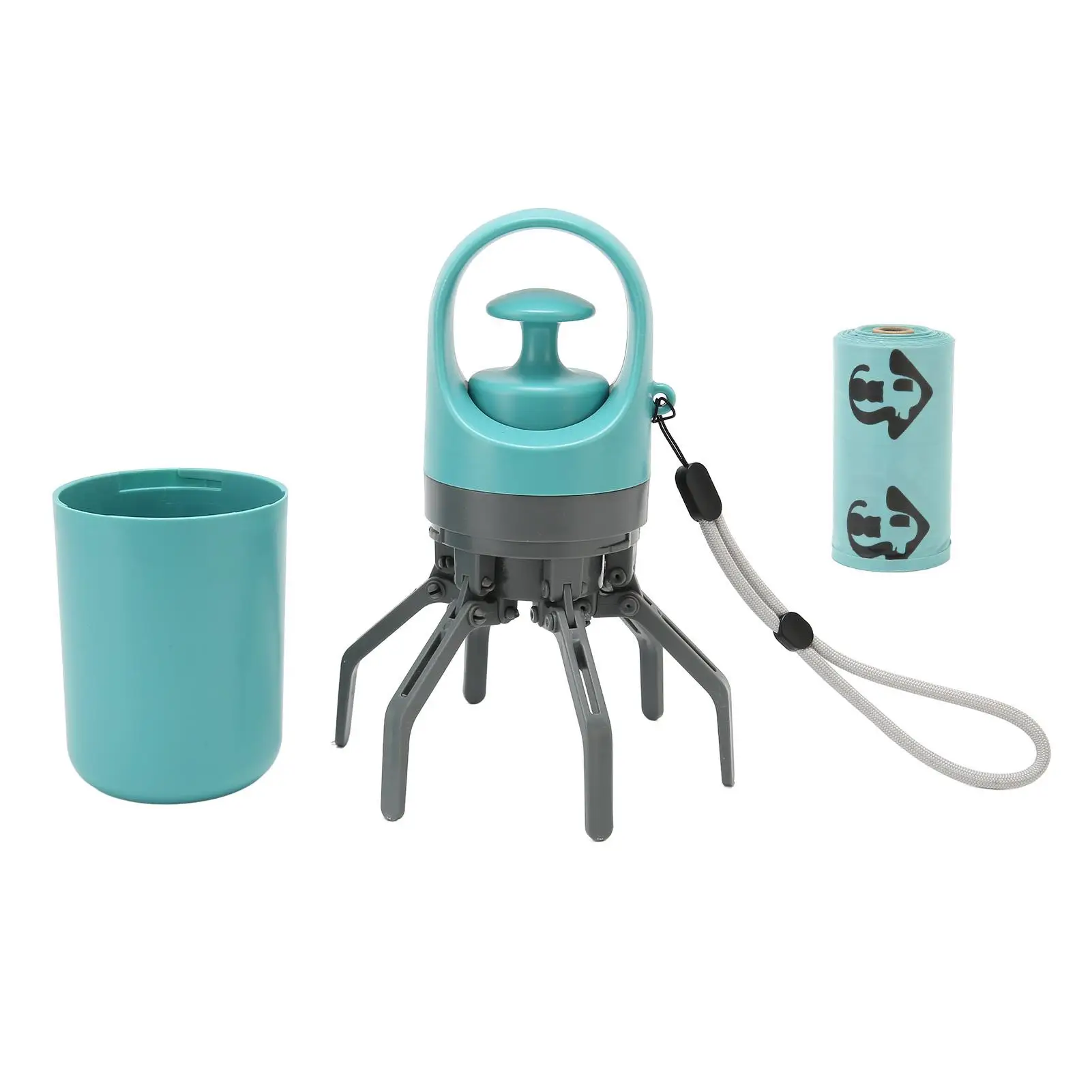 Легкий портативный совок для какашек с нулевым контактом Dog Claw и диспенсером для легкой очистки