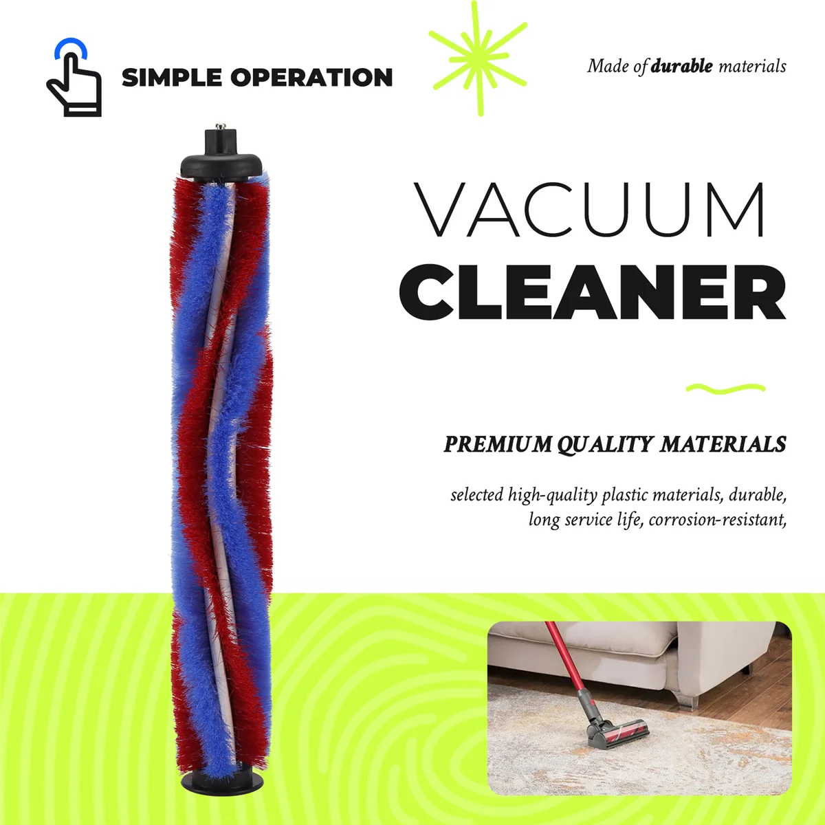 A55TWireless Vacuum Cleaner Brush Replacement Accessories, Main Brush Replacement Kit, Household Cleaning Tools