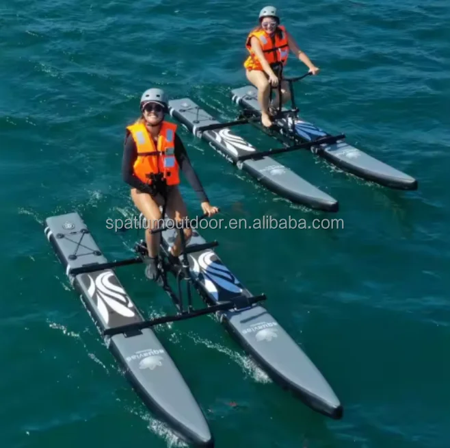 Customizable Floating Pedal Boats Sea Water Bike Bicycle Inflatable Water Bike Bicycle Pedal Boat For Water Sports