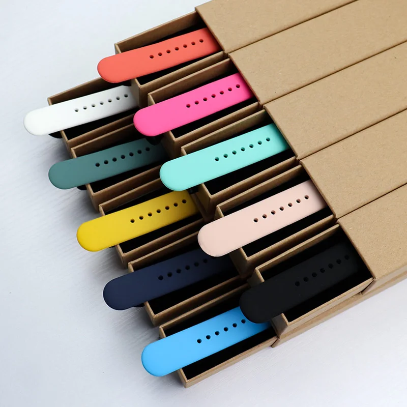 Silicone Strap For Apple Watch Band 44mm 45mm 40mm 41mm S10 11 42/46-38mm Bracelet iWatch 8 7 6 5 4 9 Ultra 3 2 49mm SM ML Size view 4